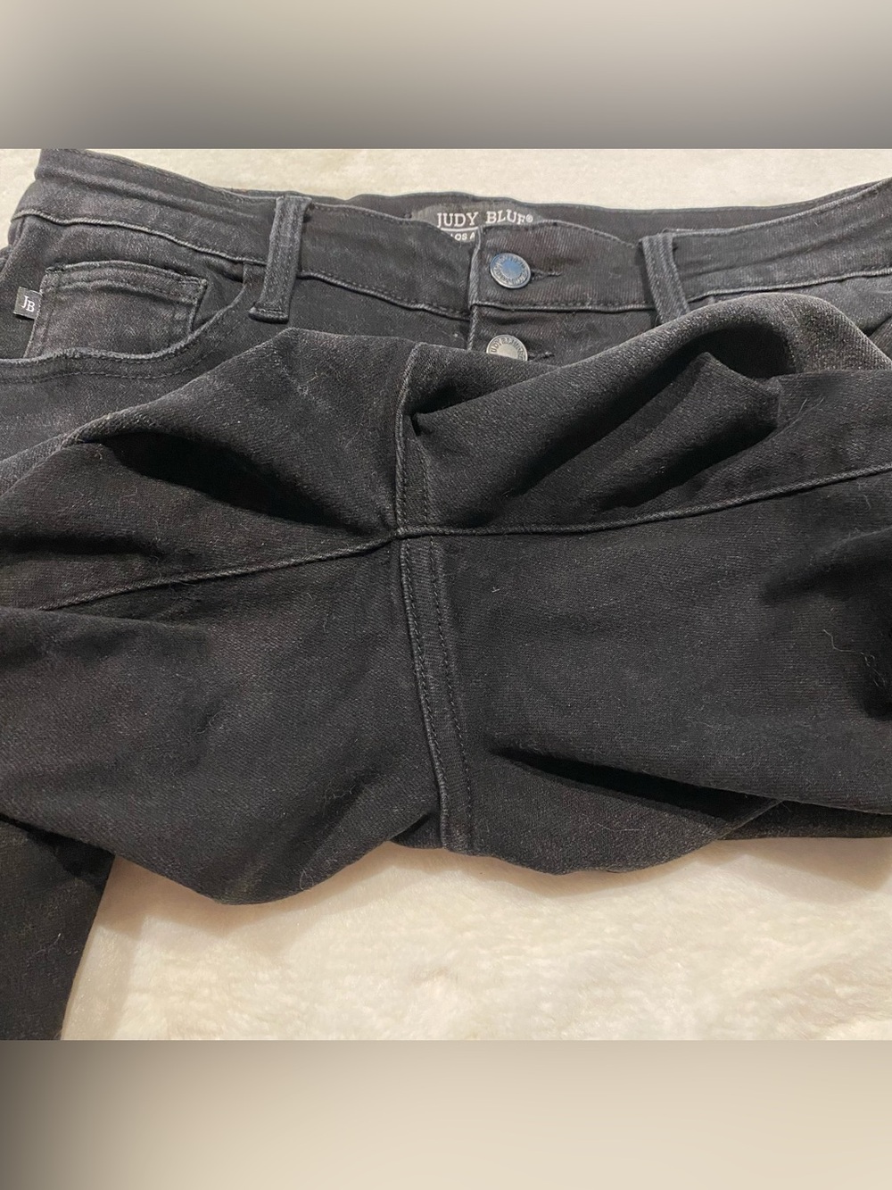 (11) Judy Blue Wide Leg Crop Jean Perfect Storm Black High Waist 30 Cropped - Picture 11 of 14